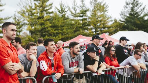 alumni at football game