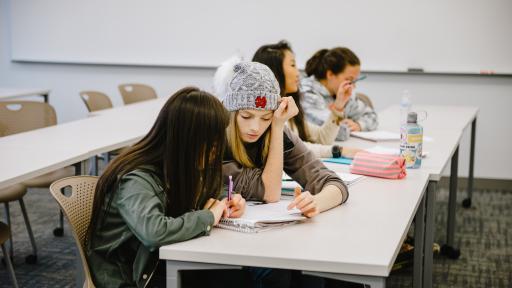 students in class