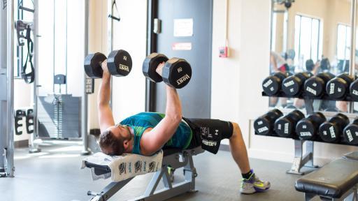 student working out